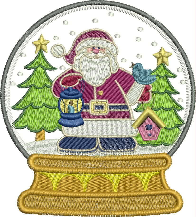 Matriz de matriz Matriz De Bordado Bola De Natal Papai Noel 2
